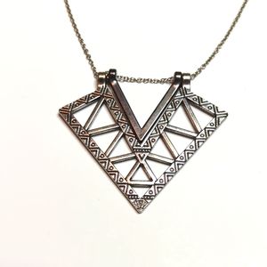 33" necklace with art deco pendant